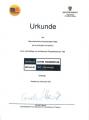 Urkunde zur Titelverteidigung