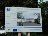 Baustellenschild vor unserer Schule